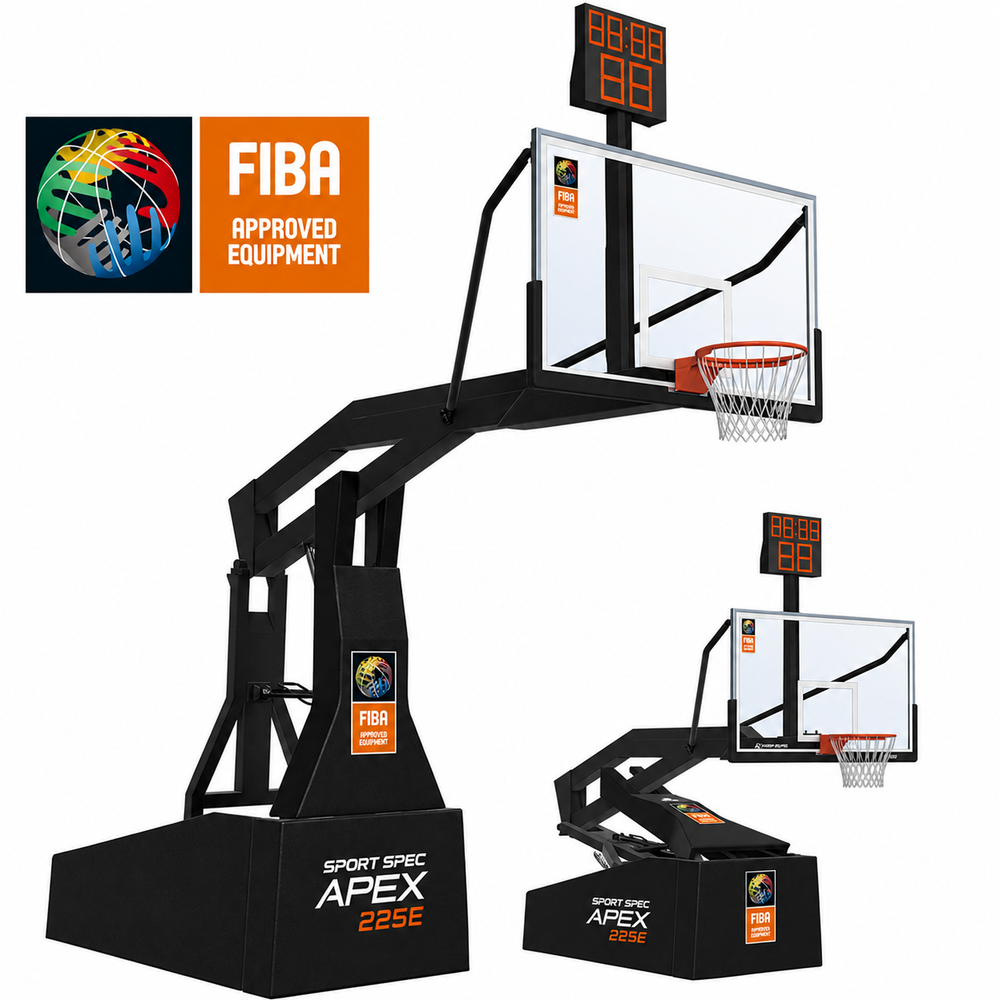 Apex 225E FIBA Level 2 Approved Professional Basketball System |  Sport Spec